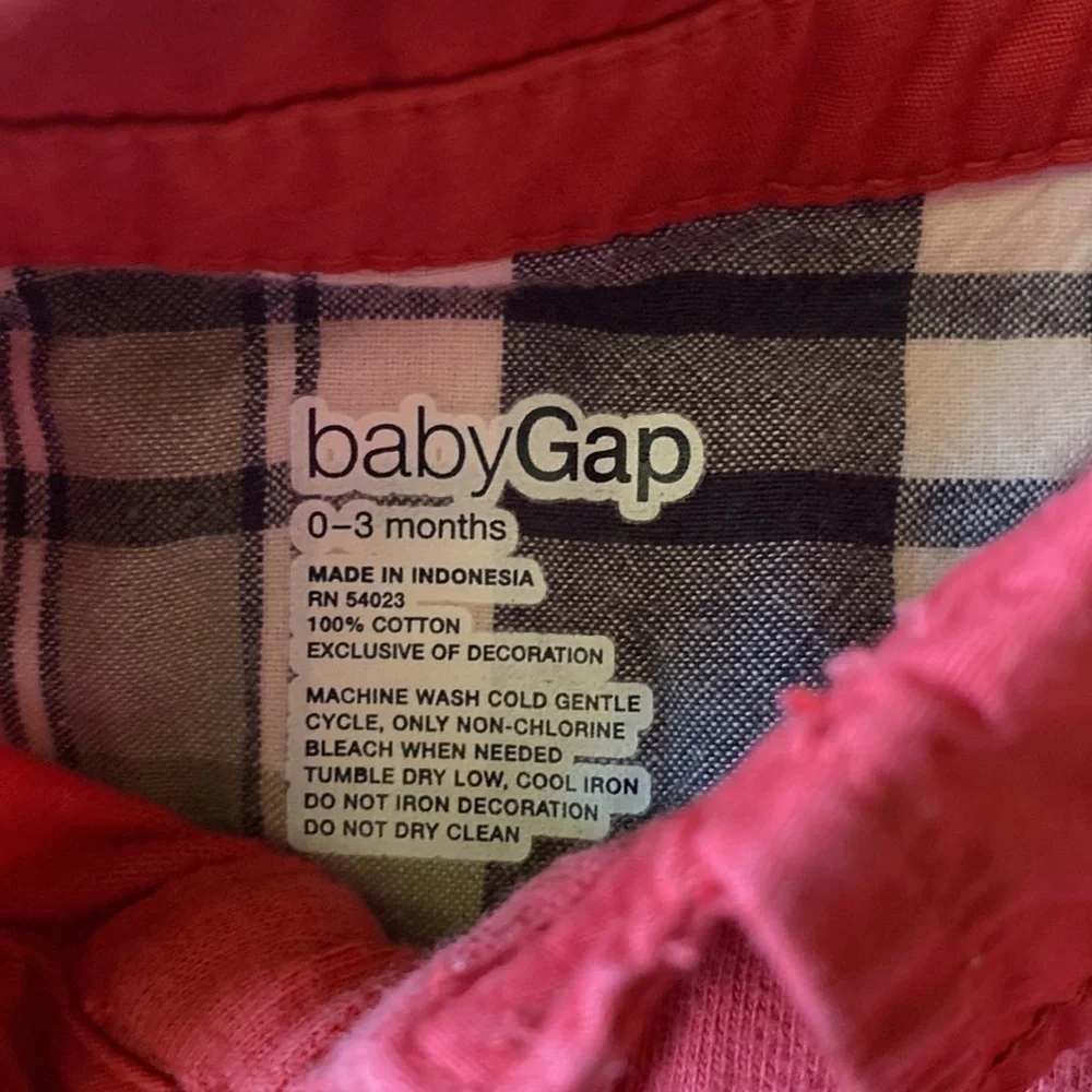 Babygap polo and linen pants size 0-3months